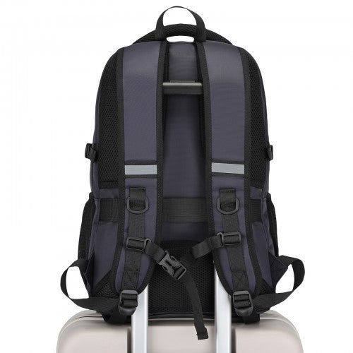 EM2130 - Kono Functional Travel Backpack With USB Charging Port - Navy