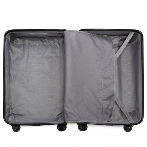 K2292L - Kono 13/20 Inch Lightweight Hard Shell ABS Cabin Suitcase With TSA Lock And Vanity Case - Black
