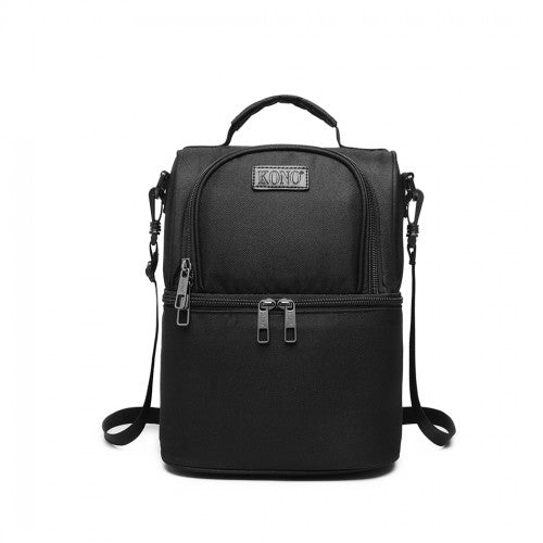E1958-KONO INSULATED COOL BAG FAMILY LUNCH BOX - BLACK