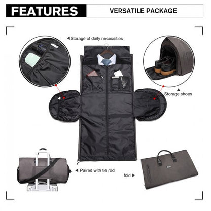 E1918 - Kono Travel Suit Garment Duffel Bag - Grey
