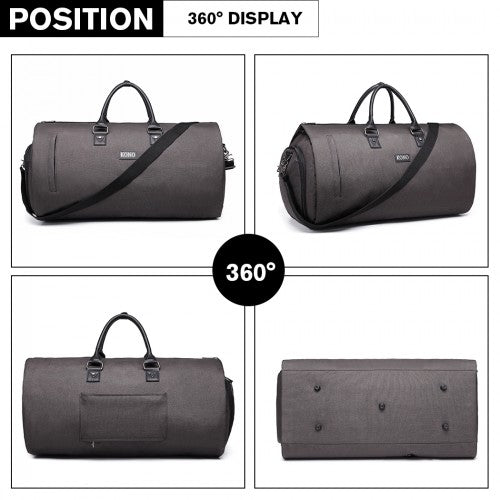E1918 - Kono Travel Suit Garment Duffel Bag - Grey
