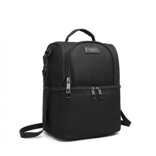 E1958-KONO INSULATED COOL BAG FAMILY LUNCH BOX - BLACK