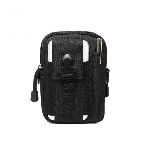 S2053 - Kono Casual Small Canvas Cross Body Bag - Black