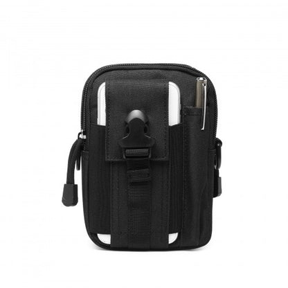 S2053 - Kono Casual Small Canvas Cross Body Bag - Black