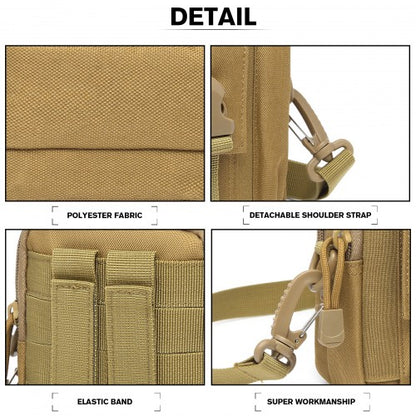 S2053 - Kono Casual Small Canvas Cross Body Bag - Khaki