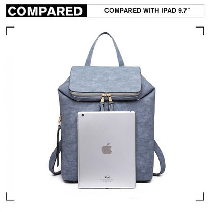 LG6903 - Miss Lulu Expandable Fashion Backpack - Blue