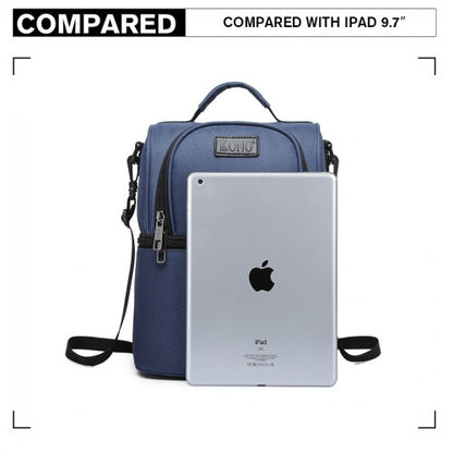E1958-KONO INSULATED COOL BAG FAMILY LUNCH BOX - NAVY