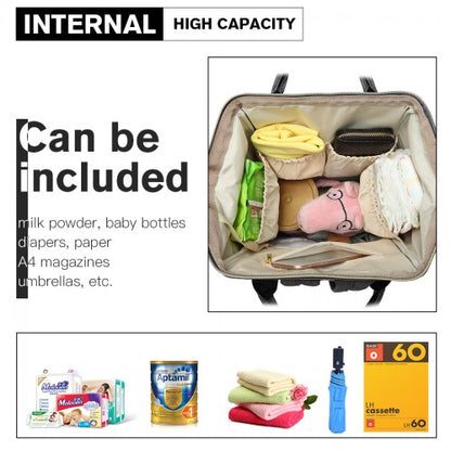 E6814 - MISS LULU MULTI FUNCTION BABY DIAPER CHANGING BACKPACK - GREY