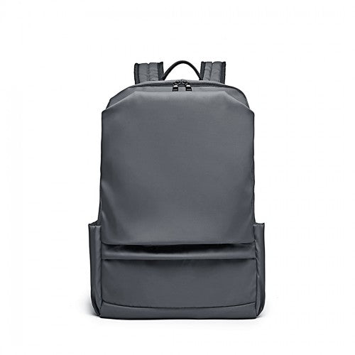 E6913 - Kono Water Resistant Travel Backpack with USB Charging Port - Grey