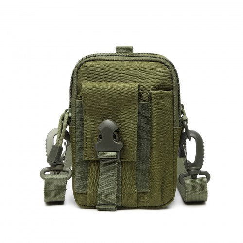 S2053 - Kono Casual Small Canvas Cross Body Bag - Green
