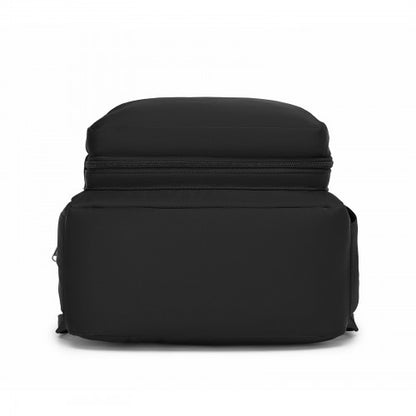 BCM2532 - Miss Lulu Stylish Multifunctional Baby Changing Backpack with Insulated Bottle Holders, Stroller Clips & Trolley Sleeve for Everyday & Travel - Black