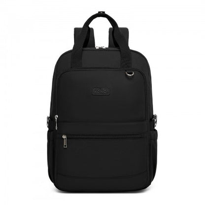 BPK2527 - Kono Functional Water-Resistant Laptop Backpack, Trendy Design with Padded Sleeve and Multiple Practical Compartments - Black