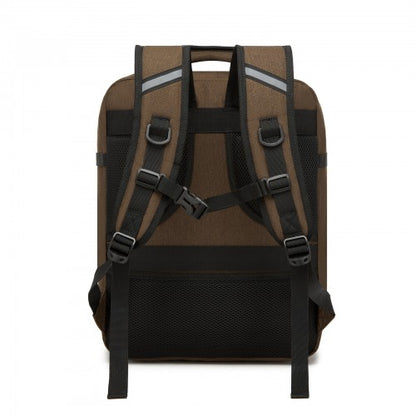 BPK2531M - Kono Multi-purpose Business Medium-sized Backpack–Fits 15.6" Laptop, Ideal for Work, Travel & Daily Commute - Brown