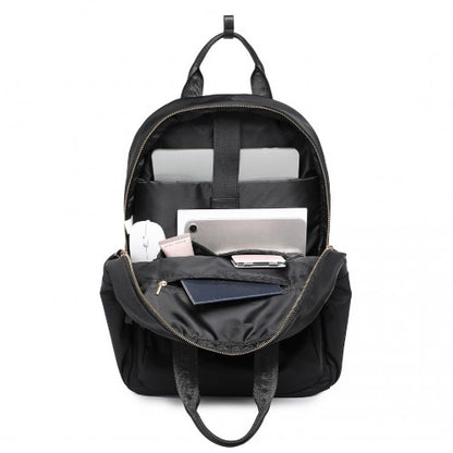 BPM2439 - Miss Lulu Versatile Stylish Backpack with Laptop Compartment and Trolley strape - Black