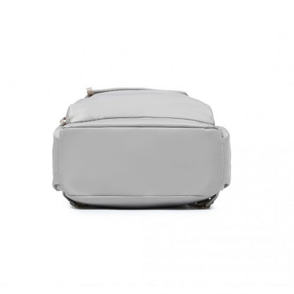 BPM2439 - Miss Lulu Versatile Stylish Backpack with Laptop Compartment and Trolley strape - Grey