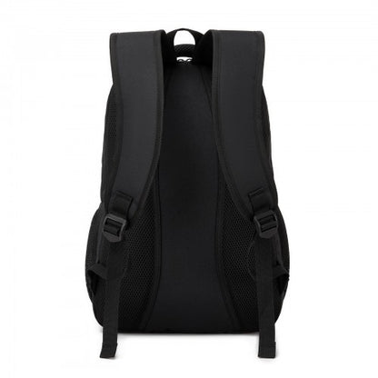 BPN2607 - Trendy Laptop Backpack,Soft Padded,Practical,Organized Storage,Lightweight 15.6" Notebook Bag for Work, School & Travel - Black