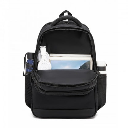 BPN2607 - Trendy Laptop Backpack,Soft Padded,Practical,Organized Storage,Lightweight 15.6" Notebook Bag for Work, School & Travel - Black