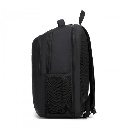 BPN2607 - Trendy Laptop Backpack,Soft Padded,Practical,Organized Storage,Lightweight 15.6" Notebook Bag for Work, School & Travel - Black