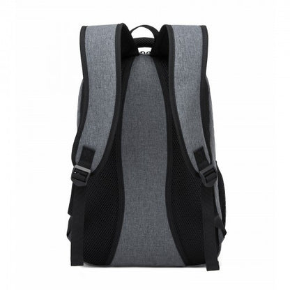 BPN2607 - Trendy Laptop Backpack,Soft Padded,Practical,Organized Storage,Lightweight 15.6" Notebook Bag for Work, School & Travel - Grey