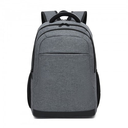 BPN2607 - Trendy Laptop Backpack,Soft Padded,Practical,Organized Storage,Lightweight 15.6" Notebook Bag for Work, School & Travel - Grey