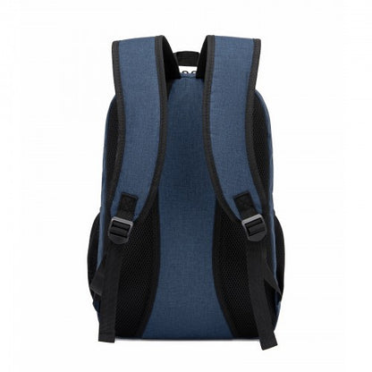 BPN2607 - Trendy Laptop Backpack,Soft Padded,Practical,Organized Storage,Lightweight 15.6" Notebook Bag for Work, School & Travel - Navy