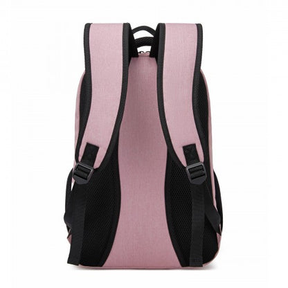 BPN2607 - Trendy Laptop Backpack,Soft Padded,Practical,Organized Storage,Lightweight 15.6" Notebook Bag for Work, School & Travel - Pink