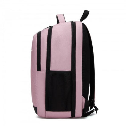 BPN2607 - Trendy Laptop Backpack,Soft Padded,Practical,Organized Storage,Lightweight 15.6" Notebook Bag for Work, School & Travel - Pink