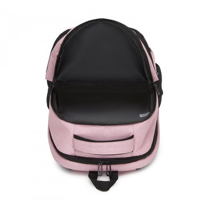 BPN2607 - Trendy Laptop Backpack,Soft Padded,Practical,Organized Storage,Lightweight 15.6" Notebook Bag for Work, School & Travel - Pink