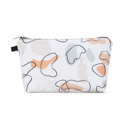 COM2443 - Miss Lulu Multi-Functional Charming Print Cosmetic Bag & Storage Bag for Travel and Everyday Use - White