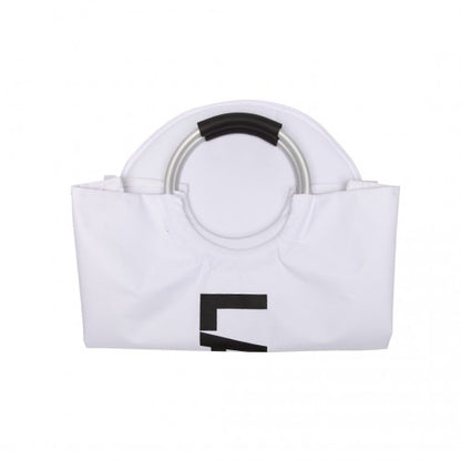 E1952 - KONO COLLAPSIBLE FABRIC LAUNDRY BASKET HAMPER - BEIGE