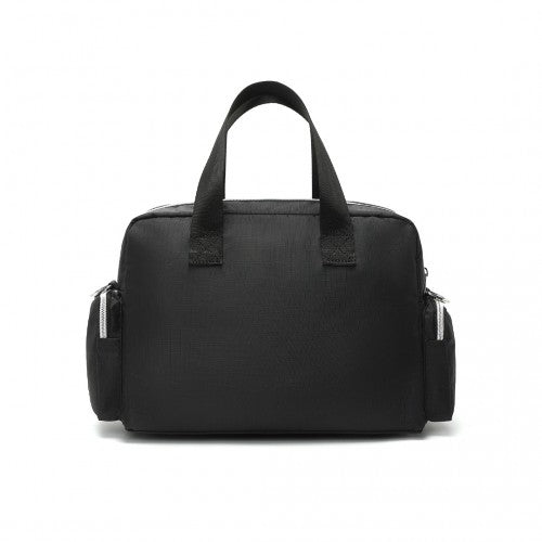 EB2351 - Kono Sleek Multi-Pocket Water-Resistant Crossbody Tote Bag - Black