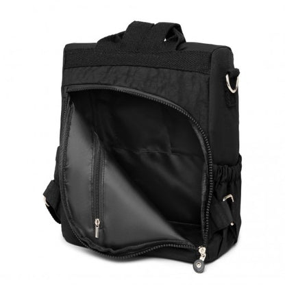 EH2107 - Kono Multi Way Anti-theft Waterproof Backpack Shoulder Bag - Black