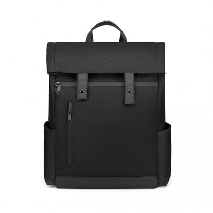 EM2114 - Kono Waterproof Large Capacity School Laptop Backpack - Black