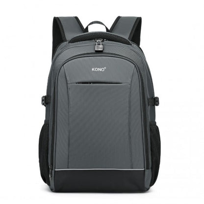 EM2130 - Kono Functional Travel Backpack With USB Charging Port - Grey