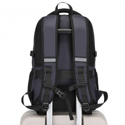 EM2130 - Kono Functional Travel Backpack With USB Charging Port - Navy
