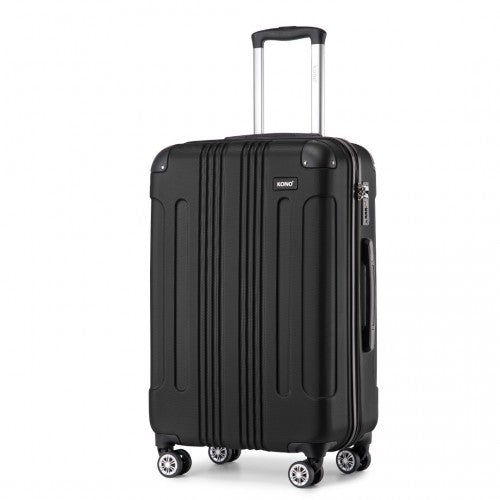 K1777-1L - Kono 28 Inch ABS Lightweight Compact Hard Shell Travel Luggage For Extended Journeys - Black