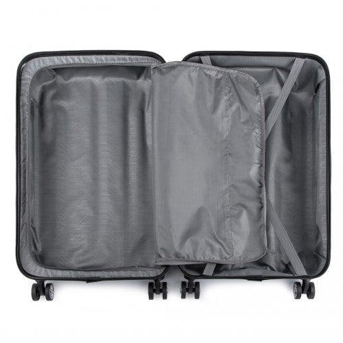K1777-1L - Kono 19 Inch ABS Lightweight Compact Hard Shell Cabin Suitcase Travel Carry-On Luggage - Beige