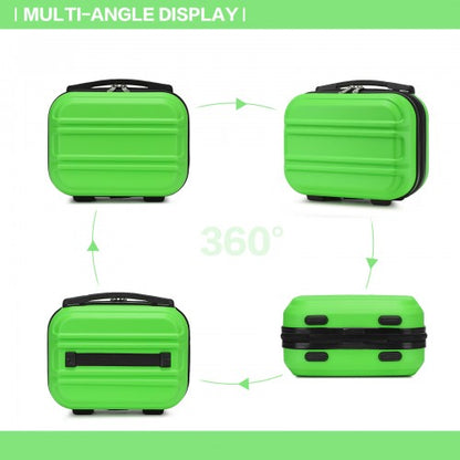 K1871-1L - Kono 12 Inch Lightweight Hard Shell ABS Vanity Case - Green