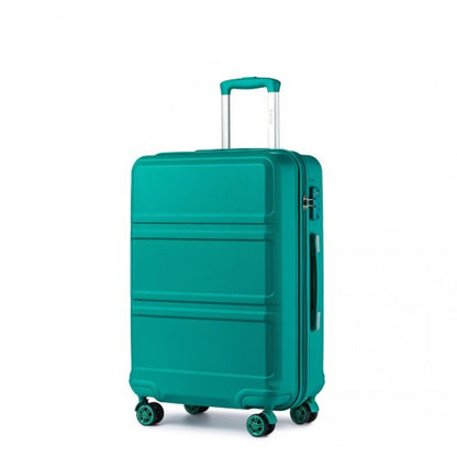 K1871-1L - Kono ABS 20 Inch Sculpted Horizontal Design Cabin Luggage - Teal