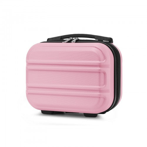 K1871-1L - Kono 12 Inch Lightweight Hard Shell ABS Vanity Case - Pink
