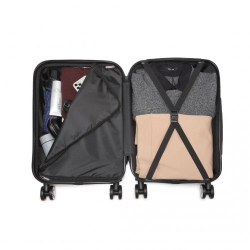 K1995L - Kono Hard Shell ABS Carry On Suitcase 20 Inch - Nude