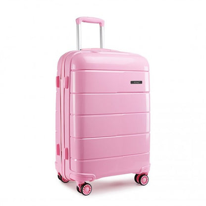 K1997L - KONO 24 INCH HARD SHELL PP SUITCASE - PINK