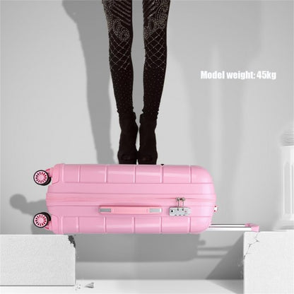 K1997L - KONO 24 INCH HARD SHELL PP SUITCASE - PINK