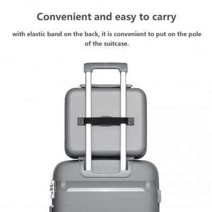 K2092L - Kono 14 Inch Bright Hard Shell PP Vanity Case - Grey