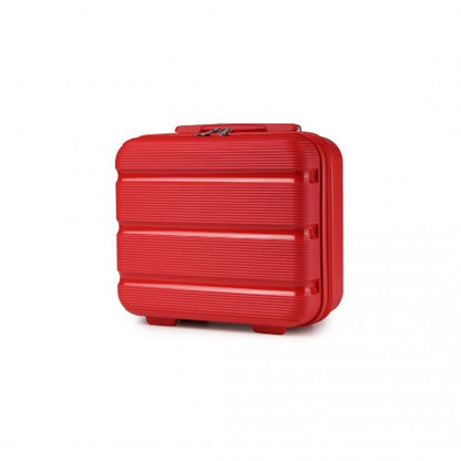 K2092L - Kono 14 Inch Bright Hard Shell PP Vanity Case - Red