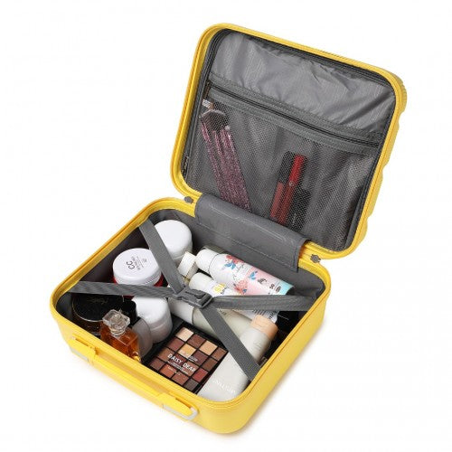 K2092L - Kono 14 Inch Bright Hard Shell PP Vanity Case - Yellow
