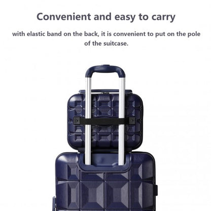 K2292L - Kono 13 Inch Lightweight Hard Shell ABS Vanity Case - Navy