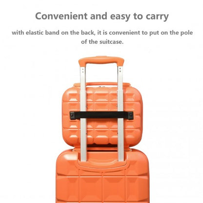K2292L - Kono 13 Inch Lightweight Hard Shell ABS Vanity Case - Orange