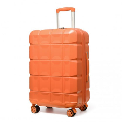K2292L - Kono 24 Inch Lightweight Hard Shell ABS Suitcase With TSA Lock - Orange
