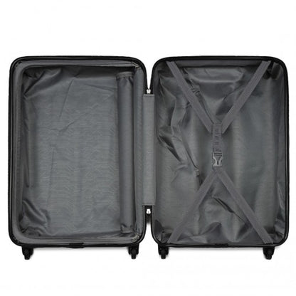 KSK2477 - Kono Durable 20 Inch Lightweight ABS+PC Vertical Textured Carry-On Suitcase with Secure 3-Digit Lock - Navy